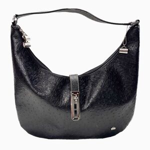 La Bagagerie | Black Textured Shoulder Bag - Chic Classic